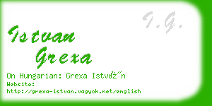 istvan grexa business card